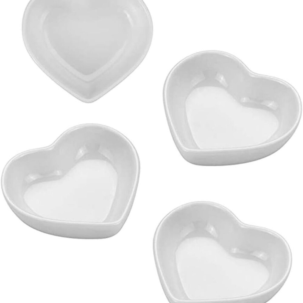 Super Cute heart shape Ceramic Sauce Dish,Mini Side Seasoning Dish,Condiment Dis